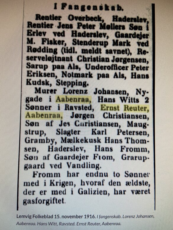 Ernst Reuter Vermisstenmeldung