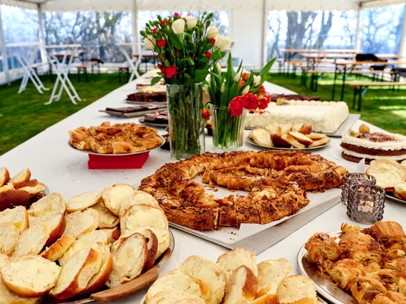 Kuchen auf der Kaffeetafel