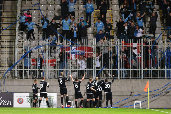 Einige Randers-Fans hatten die Reise nach Tschechien angetreten.